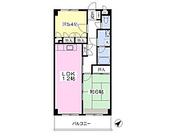 中田アンテナビル 2LDKの間取図画像