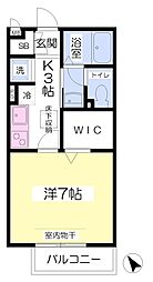 アヴァンティ108 1Kの間取図画像
