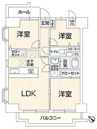 サンハロー湘南台 3LDKの間取図画像