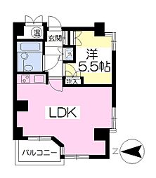 モンテール伊勢原 1LDKの間取図画像