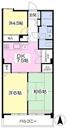戸室第2コーポ 3DKの間取図画像