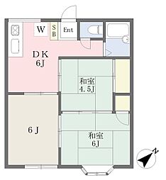 第2ニューリース神崎 3DKの間取図画像
