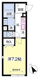 コンフォート海老名3 1Kの間取図画像