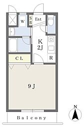 AMABILEあつぎ 1Kの間取図画像