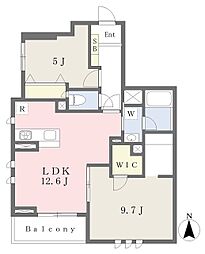 フォーチュン 2LDKの間取図画像