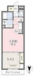 グランフォレスト2 1LDKの間取図画像