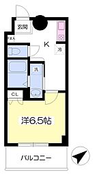 フラッセ.K 1Kの間取図画像