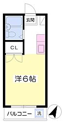 サンハイム ワンルームの間取図画像