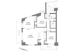レーベンハイム多摩聖ヶ丘 3LDKの間取図画像