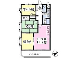 カサブランカスクエアＣ 3階3LDKの間取り