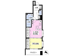 プライマリー相模大野ステーションフロント 10階1LDKの間取り