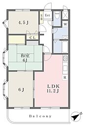 カサブランカスクエアC 3LDKの間取図画像