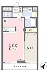 ソレアードアイ 1LDKの間取図画像