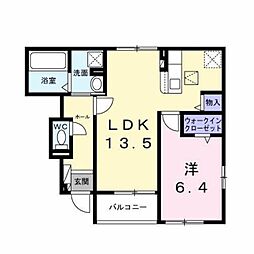 ココル 1LDKの間取図画像