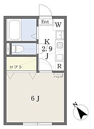 ヴェルデドマーニ 1Kの間取図画像