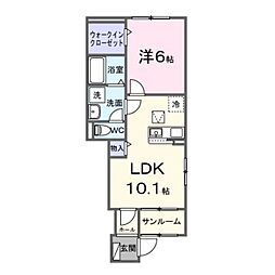 グレイスサイトG 1LDKの間取図画像
