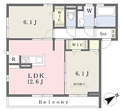 ソレアード2 2LDKの間取図画像