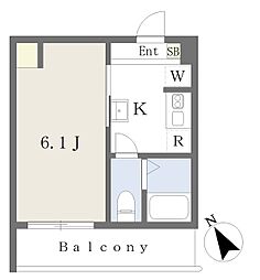 Rico小田急相模原 1Kの間取図画像