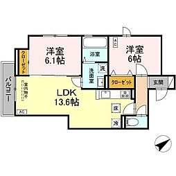 間取図画像 2LDK