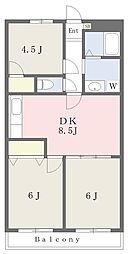 パークアレイ桜台 3DKの間取図画像