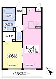 コンフォート高田 1LDKの間取図画像