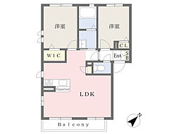 カサベルデ1 2LDKの間取図画像