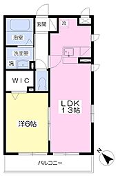 コンフォート高田 1LDKの間取図画像