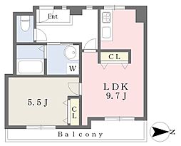 プラーズ市ヶ尾 1LDKの間取図画像