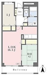 東武東上線 大山駅 徒歩12分の賃貸マンション 3階2LDKの間取り