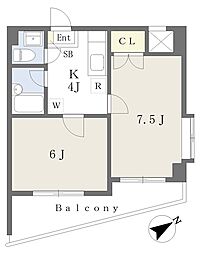 パインフラッツ.2 2Kの間取図画像