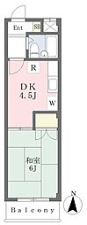 メゾンベリテ 1DKの間取図画像