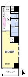 パルティーダ 1Kの間取図画像