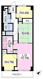 グリーンパレス本郷台 3LDKの間取図画像