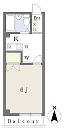 ガーデンハウス岡本 1Kの間取図画像