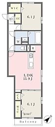エフジュール 2LDKの間取図画像