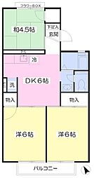 ドミール本郷台 3DKの間取図画像