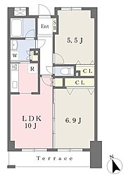 エテルナ白楽 2LDKの間取図画像