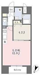 横浜市西区戸部本町マンション 1LDKの間取図画像