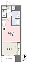 横浜市西区戸部本町マンション 1LDKの間取図画像