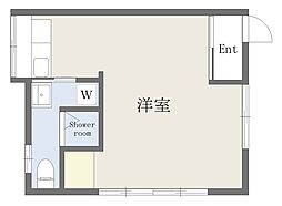 ガーデンハウス ワンルームの間取図画像