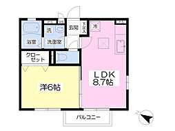 ハイムT&M 1LDKの間取図画像