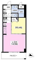 ラグナコート 1LDKの間取図画像