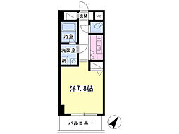 パークシティ新横浜 1Kの間取図画像