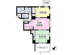 グランシャリオ 2DKの間取図画像