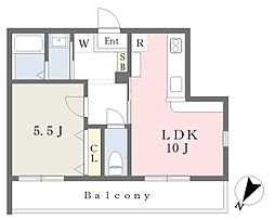 ハーミットクラブハウストゥギャザーシーガル 1LDKの間取図画像