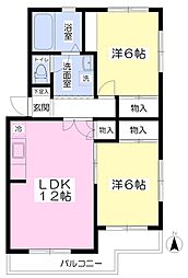 間取図画像 2LDK