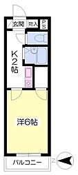 パークヒルズ南浦和 1Kの間取図画像