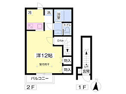 ジュピター ワンルームの間取図画像