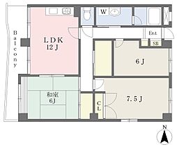 マンションサンヘルシー 3LDKの間取図画像