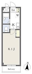 メゾン・ド・ルポ 1Kの間取図画像